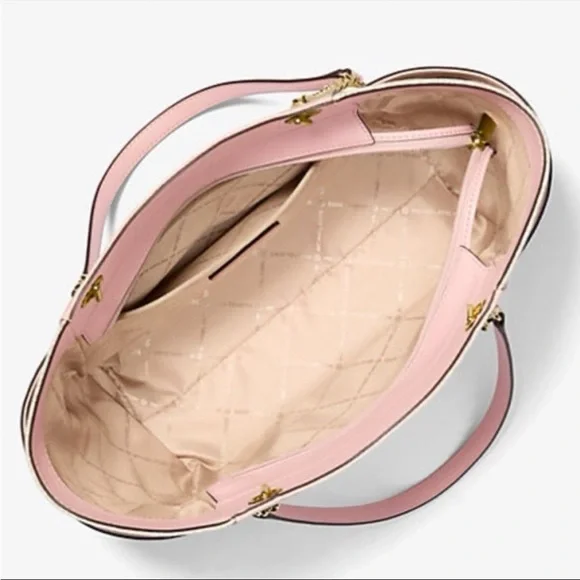 MICHAEL KORS Jet Set Travel Large Signature Chain Shoulder Tote Bag pink - Picture 4 of 8